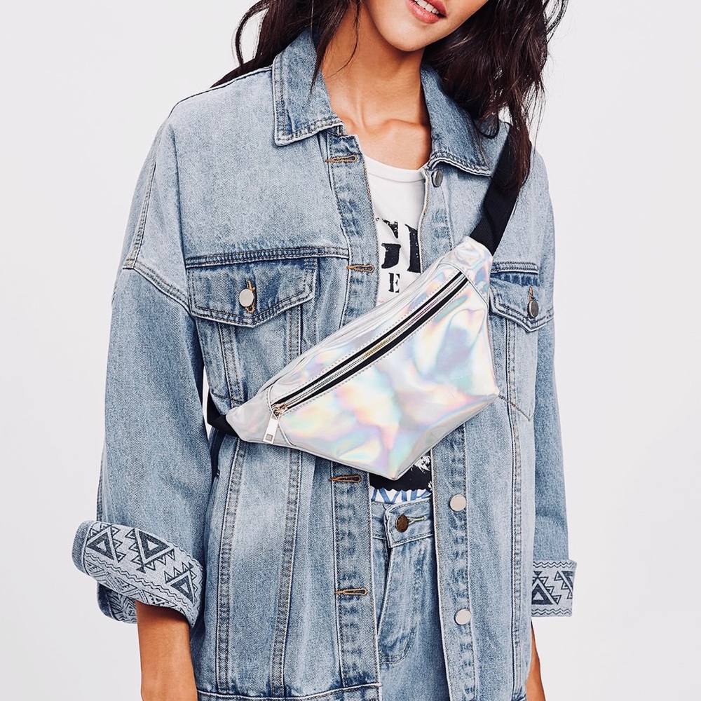‼️BRAND NEW‼️ Silver Fanny pack